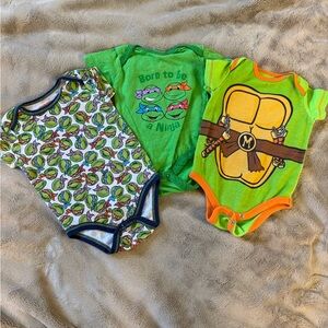 Nickelodeon Green and Orange Ninja Turtles Bodysuits